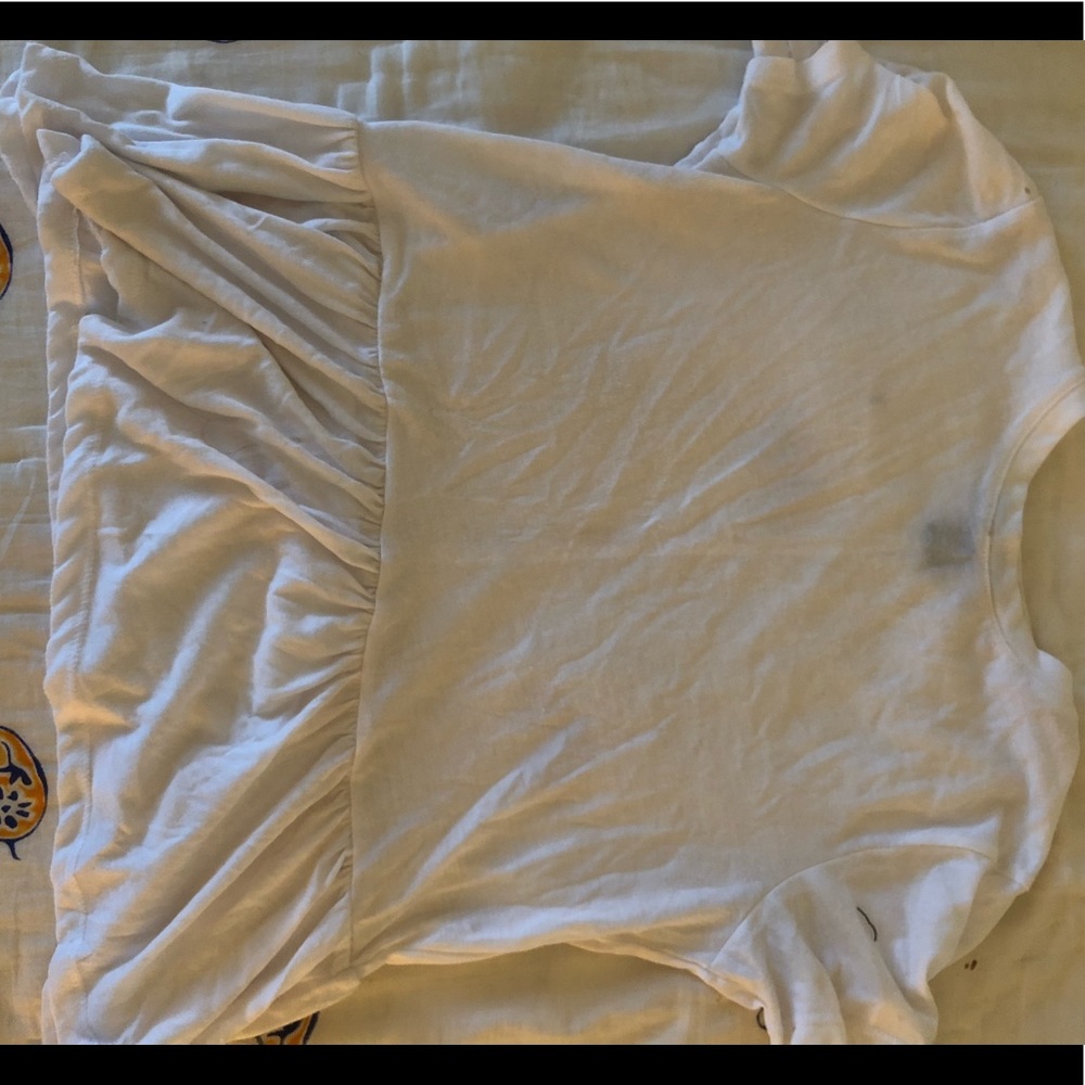 White peplum tee